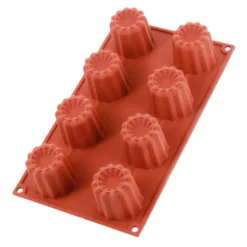 Alice Delice Moules Individuels^Moule en silicone 8 cannelés - Alice Délice