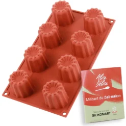 Alice Delice Moules Individuels^Moule en silicone 8 cannelés - Alice Délice