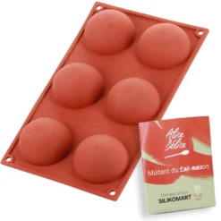 Alice Delice Moules Individuels^Moule en silicone 6 demi-sphères - Alice Délice
