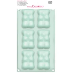 Scrapcooking Moules Individuels^Moule en silicone 6 oursons 8.5 x 5.7 cm -