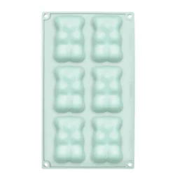 Scrapcooking Moules Individuels^Moule en silicone 6 oursons 8.5 x 5.7 cm -