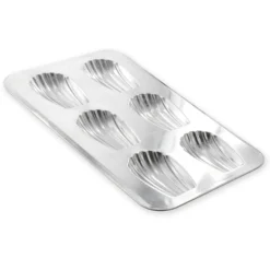 Alice Delice Moules Individuels^Moule 6 madeleines XL en fer blanc 39.5 cm - Alice Délice