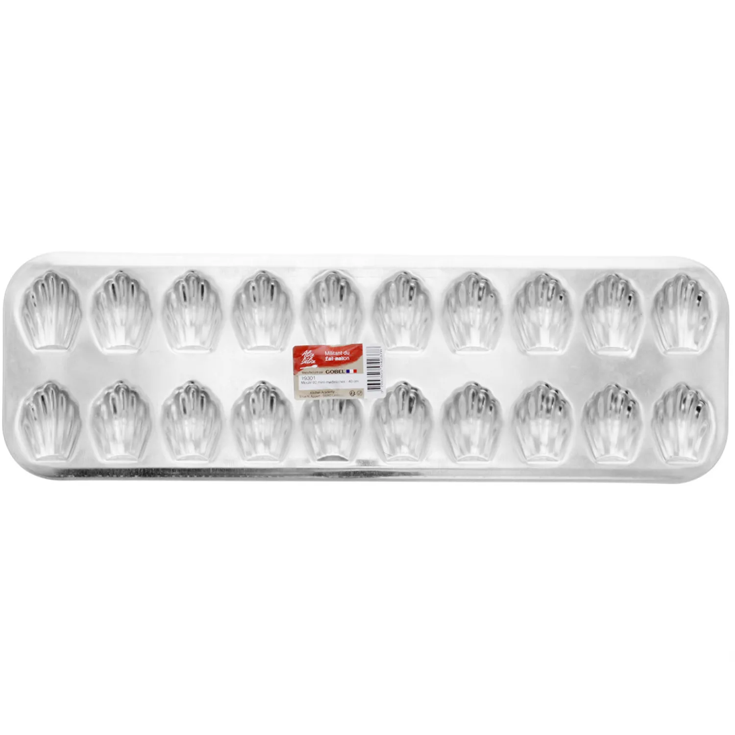 Alice Delice Moules Individuels^Moule 20 mini madeleines en fer blanc 40 cm - Alice Délice