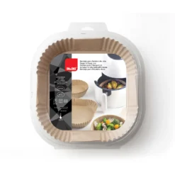 Alice Delice Papier, Film Alimentaire|Accessoires De Cuisson^50 moules en papier pour airfryer carrés 20 cm - Ibili