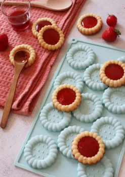 Scrapcooking Moules Individuels^Moule silicone 11 biscuits tartelettes rondes -