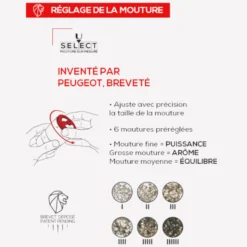 Peugeot Epicerie|Poivres & Baies^Moulin à poivre Maestro u´select+3 poivres -