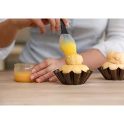 De Buyer Ustensiles De Cuisine^Pinceau en silicone noir et transparent 25 cm -