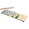 Alice Delice Ustensiles Spécifiques|Pâtes Fraîches Maison^Plaque à 24 raviolis avec rouleau en bois - Alice Délice