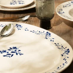 Table passion Vaisselle|Service^Plat oval 42x30cm Appoline bleue -