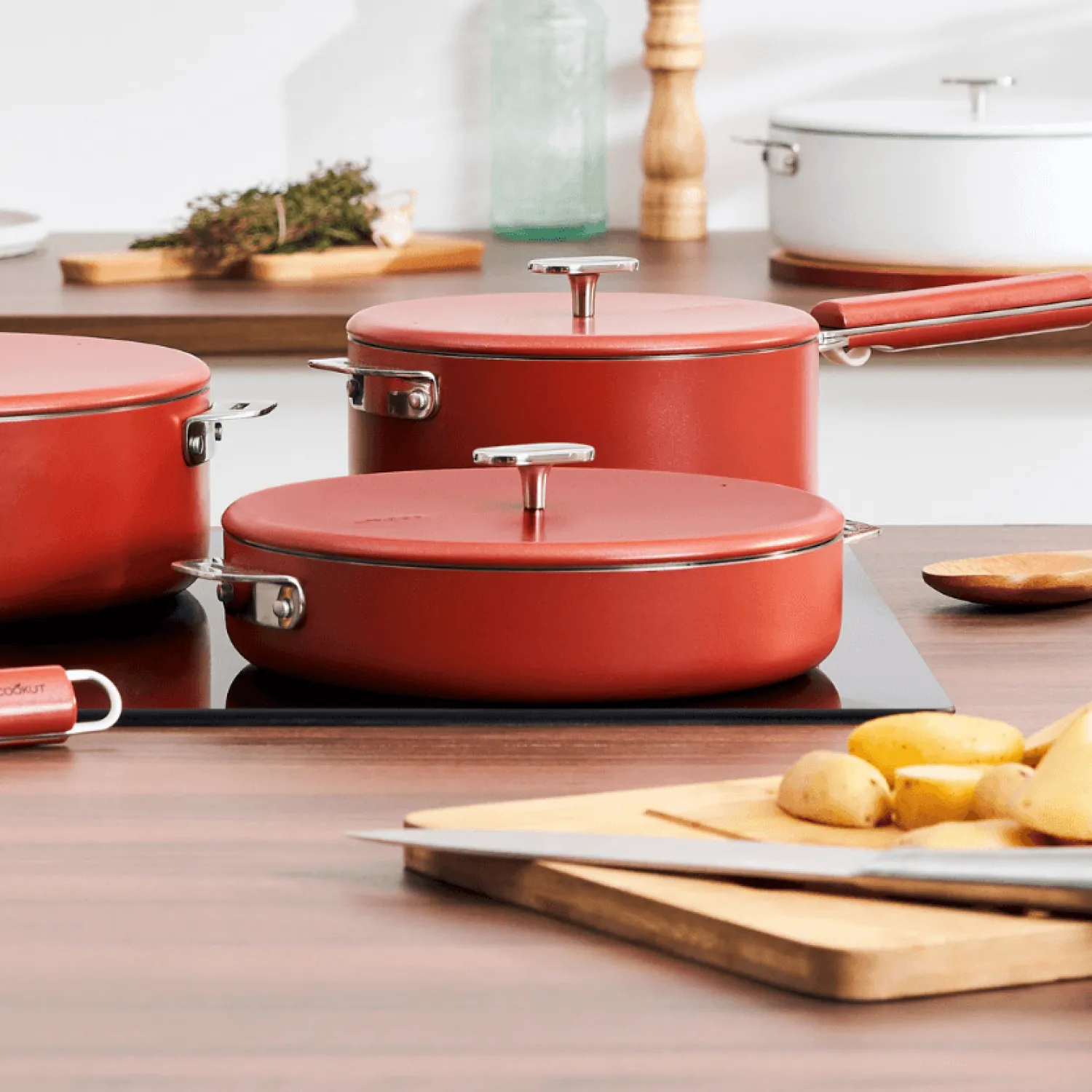 Cookut Cuisson Au Four|Cuisson Sur Plaque^Poêle amovible inox La Merveilleuse 24 cm passion -
