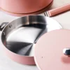 Cookut Cuisson Sur Plaque|Poêles^Poêle amovible inox La Merveilleuse 24 cm guimauve -