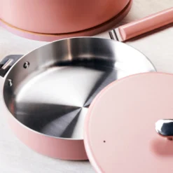 Cookut Cuisson Sur Plaque|Poêles^Poêle amovible inox La Merveilleuse 24 cm guimauve -