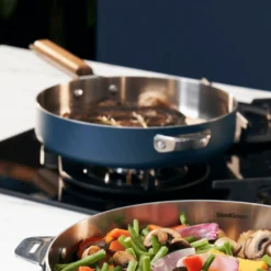 Cookut Cuisson Sur Plaque|Poêles^Poêle amovible inox La Merveilleuse 24 cm myrtille -