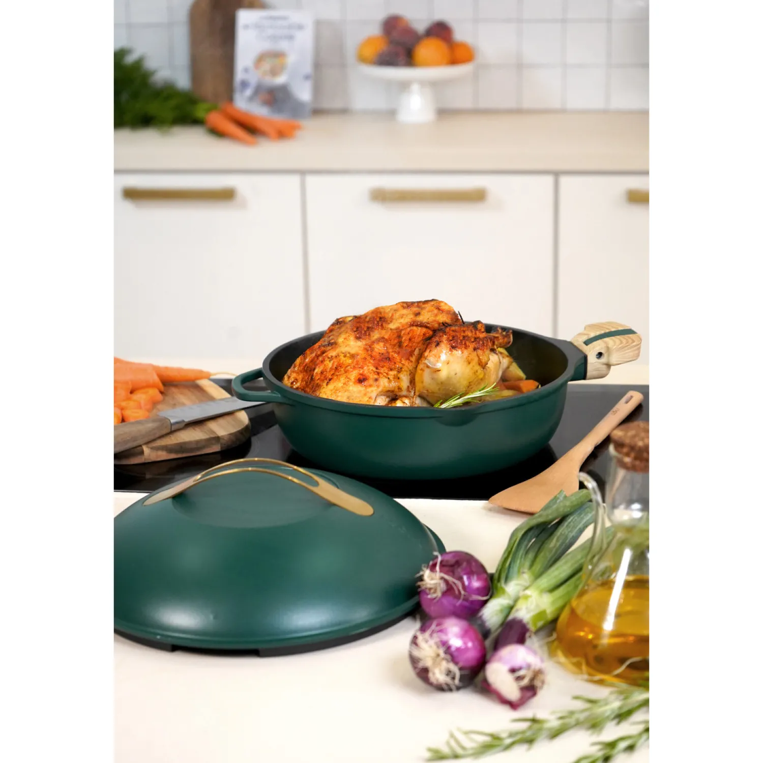 Cookut Cuisson Sur Plaque|Poêles^Poêle 8 en 1 La Fabuleuse 28 cm Canopée sans PFAS -