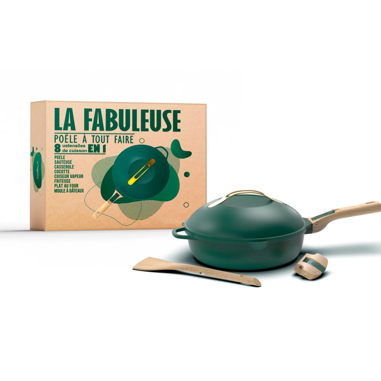 Cookut Cuisson Sur Plaque|Poêles^Poêle 8 en 1 La Fabuleuse 28 cm Canopée sans PFAS -