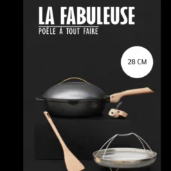 Cookut Cuisson Sur Plaque|Poêles^Poêle 8 en 1 La Fabuleuse 28 cm Météore sans PFAS -