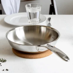 Cristel Cuisson Sur Plaque|Poêles^Poêle sautoir inox 5-Ply 28 cm Castel Pro -