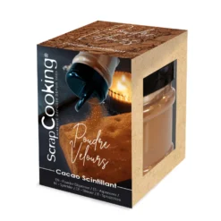 Scrapcooking Colorants Alimentaires^Poudre de velours Cacao Scintillant 80 g -