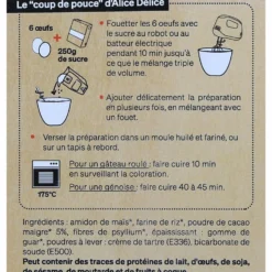 Alice Delice Préparations Pour Gâteaux^Préparation génoise cacao bio 250 gr - Alice Délice