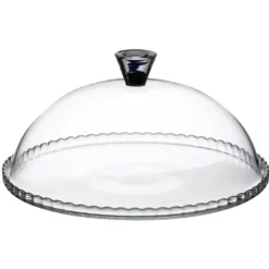 Pasabahce Support, Transport^Présentoir à gâteau avec cloche en verre 32 cm -