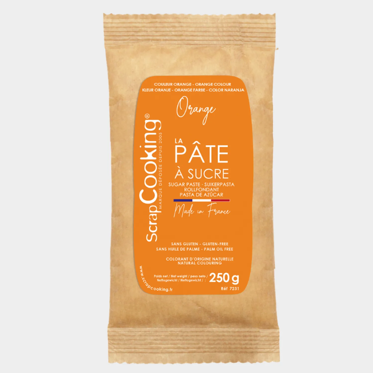 Scrapcooking Pâte À Sucre Et Pâte D'Amande^Pâte à sucre orange 250 gr -