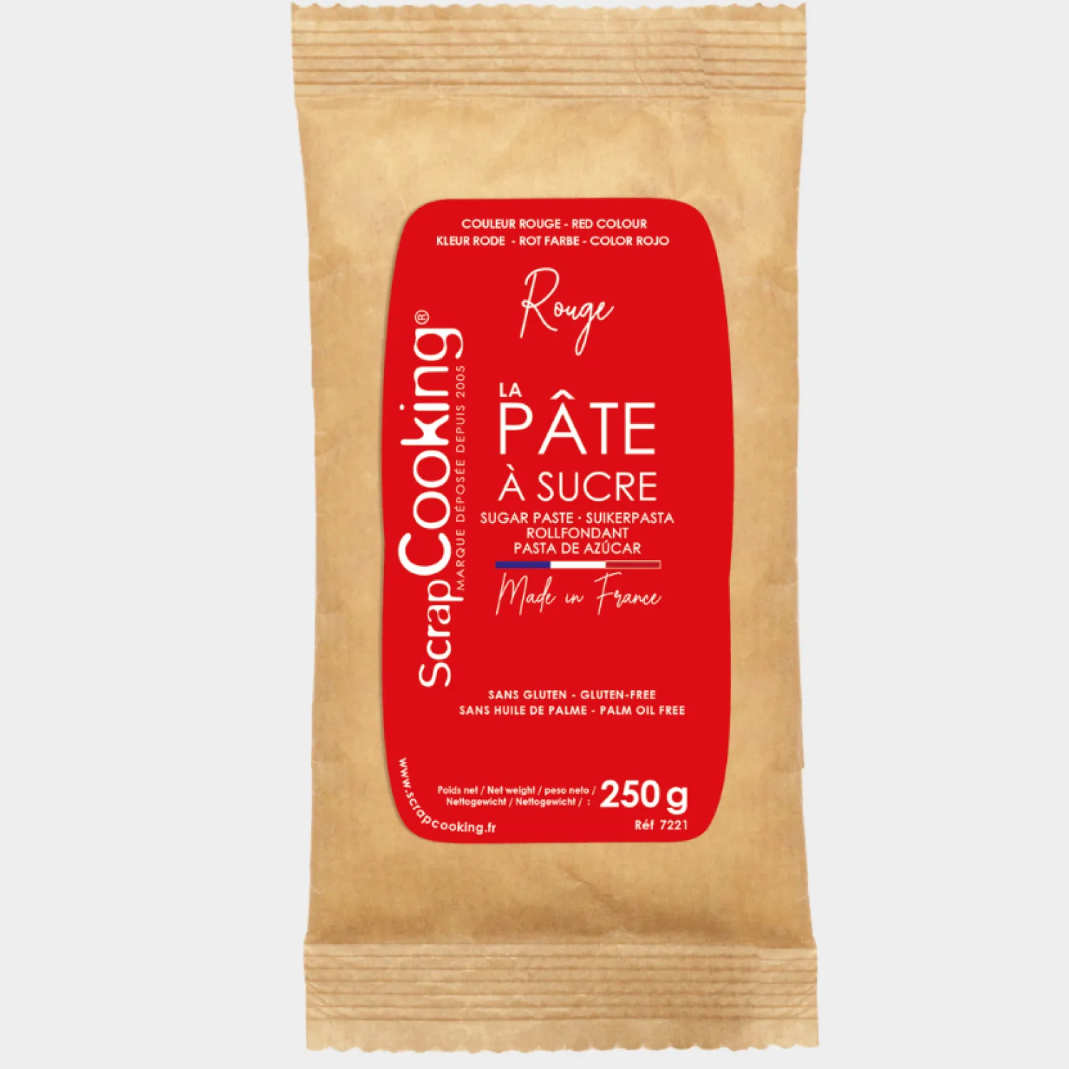 Scrapcooking Pâte À Sucre Et Pâte D'Amande^Pâte à sucre rouge 250 gr -