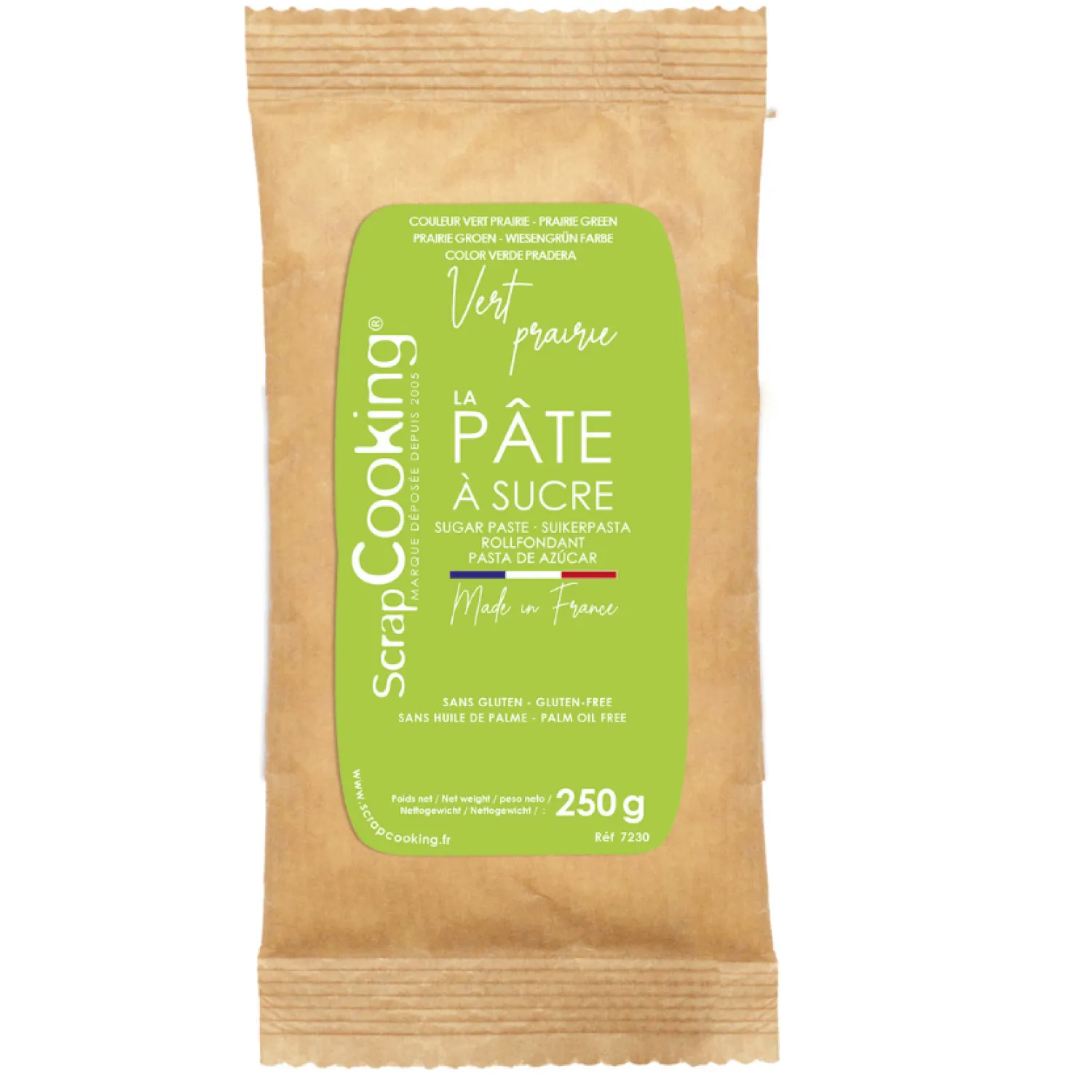 Scrapcooking Pâte À Sucre Et Pâte D'Amande^Pâte à sucre vert prairie 250 gr -