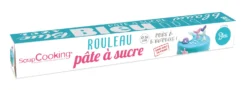 Scrapcooking Pâte À Sucre Et Pâte D'Amande^Rouleau de pâte à sucre bleu 36 cm 430 gr -