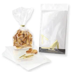 Alice Delice Support, Transport^10 sachets confiseur transparent avec clips 14.5 x 23.5 cm