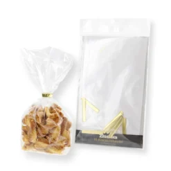 Alice Delice Support, Transport^10 sachets confiseur transparent avec clips 14.5 x 23.5 cm