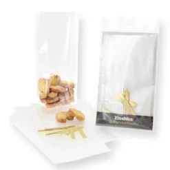 Alice Delice Support, Transport^10 sachets confiseur transparent avec clips 11.5 x 19 cm -