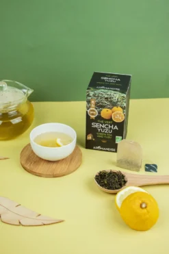 Aromandise Thés Et Infusions^18 sachets de thé vert Sencha et Yuzu 2 gr -