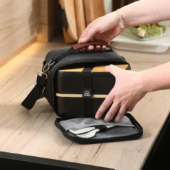 Alice Delice Repas Nomade^Sac isotherme 4.3l noir en toile - Umami