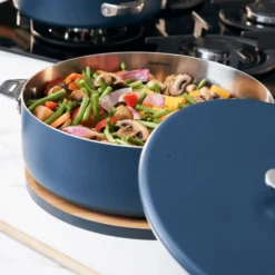 Cookut Cuisson Sur Plaque|Sauteuses^Sauteuse amovible inox La Merveilleuse 28cm myrtille-