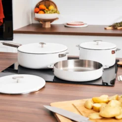 Cookut Cuisson Sur Plaque|Sauteuses^Sauteuse amovible inox La Merveilleuse 28 cm polaire-