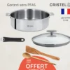 Cristel Sauteuses|Cuisson Sur Plaque^Sauteuse inox amovible Mutine 28 cm + accessoires offerts