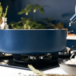 Cookut Cuisson Sur Plaque|Sauteuses^Sauteuse inox La Merveilleuse 28 cm myrtille + livre offert