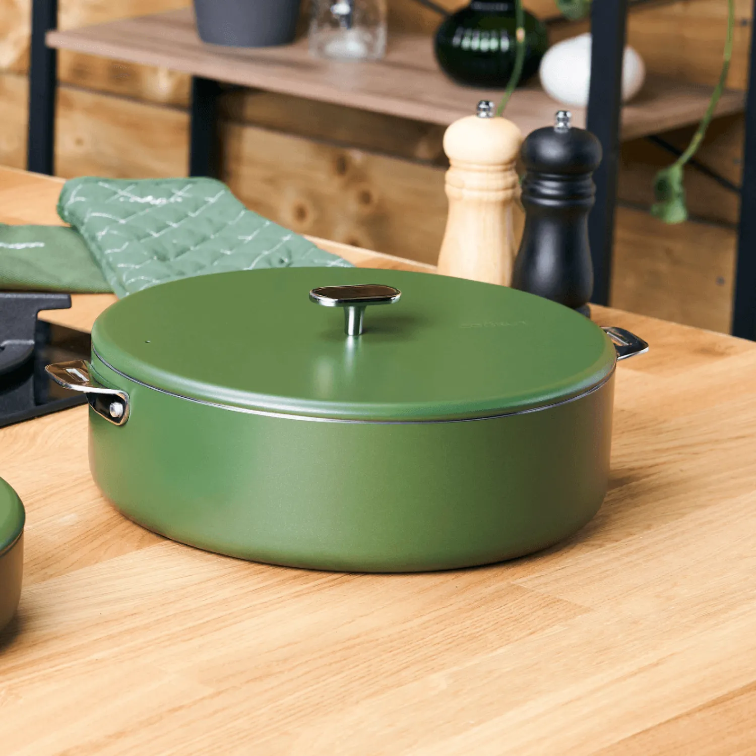 Cookut Cuisson Sur Plaque|Sauteuses^Sauteuse inox La Merveilleuse 28 cm fougère + livre offert