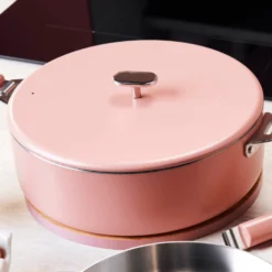 Cookut Cuisson Sur Plaque|Sauteuses^Sauteuse inox La Merveilleuse 28 cm guimauve + livre offert