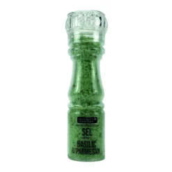 Savor et Sens Epicerie|Sels^Sel Basilic et Parmesan en moulin 150 gr -