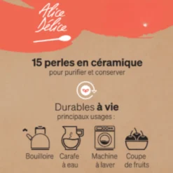 Alice Delice Traitement De L'Eau^set de 15 perles en céramique -