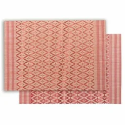 Winkler Linge De Cuisine^Set de table Kadra Naturel rouge 33x45 cm -