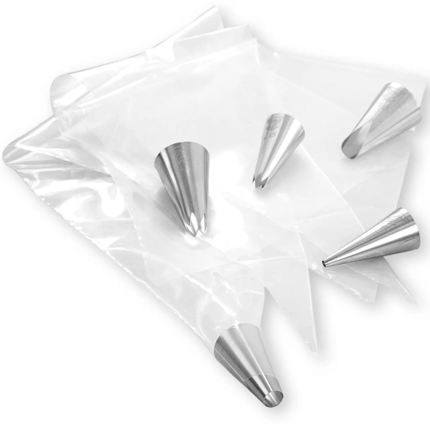 Alice Delice Poches & Douilles^Set 5 douilles en inox et 3 poches jetables - Alice Délice