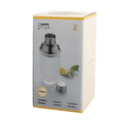 Point Virgule Mixologie Et Oenologie^Shaker en verre et acier inoxydable 400ml -