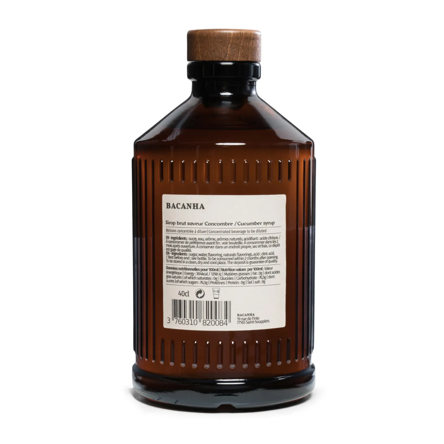 Bacanha Sirops Bacanha|Sirops^Sirop Concombre bio 400 ml Brut -