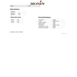 Monin Sirops|Sirops Monin^Sirop Praliné 70 cl -