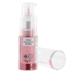 Alice Delice Colorants Alimentaires^Spray paillettes alimentaires or rose 10 gr