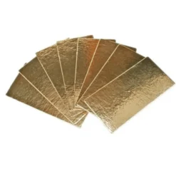 Alice Delice Support, Transport^5 supports à gâteaux rectangulaires dorés 35 x 10 cm - Gatod