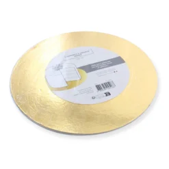 Alice Delice Support, Transport^5 supports à gâteaux ronds dorés 26 cm