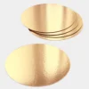 Alice Delice Support, Transport^5 supports à gâteaux ronds dorés 18 cm - Gatodeco